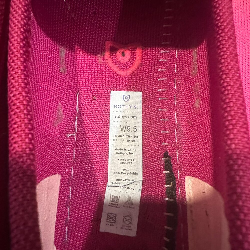 Rothy's Raspberry Drivers size 9.5 - Picture 4 of 6